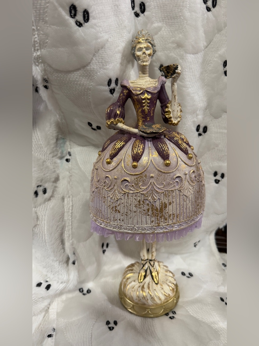 NWT:Bella Lux Skeleton Ballerina Halloween Pink Gold Glitter Tutu Gothic 16”